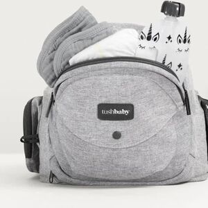Tushbaby Gray Carrier with Hands Free Attachment and Belt Extender